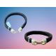 Bracelet tissé épais noir mat