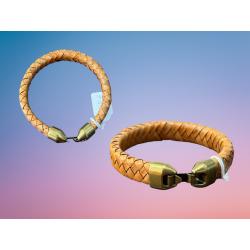 Bracelet tissé épais noir mat