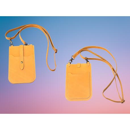Porte téléphone cuir