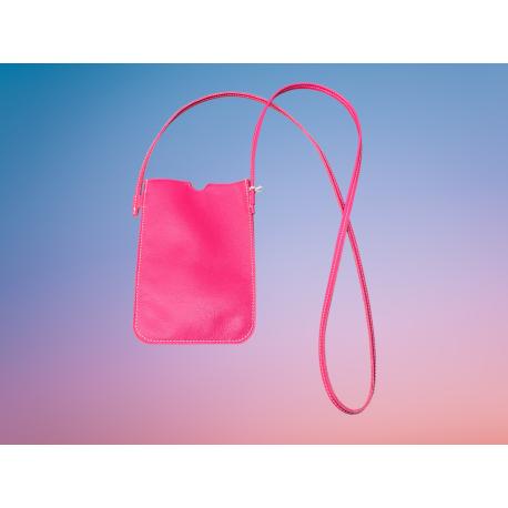 Porte téléphone cuir
