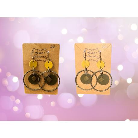 Boucles d'oreilles en cuir