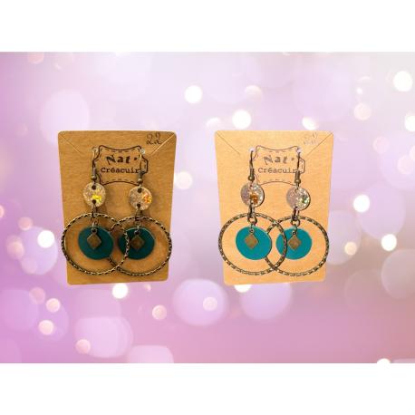 Boucles d'oreilles en cuir