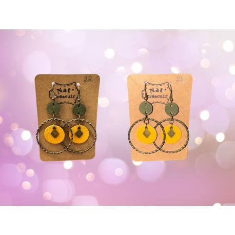 Boucles d'oreilles en cuir