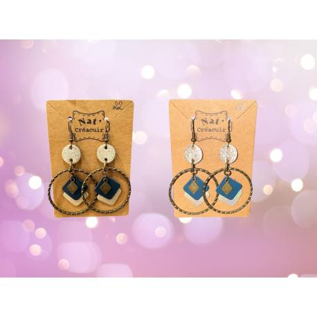 Boucles d'oreilles en cuir
