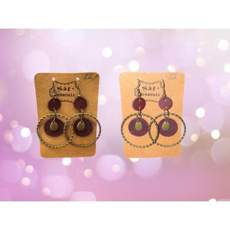 Boucles d'oreilles en cuir