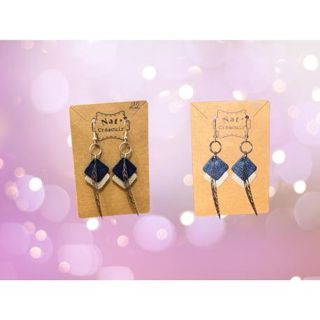 Boucles d'oreilles en cuir