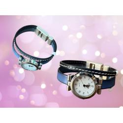 Montre bracelet en cuir aimantée