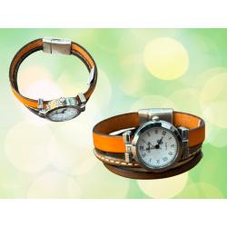 Montre bracelet en cuir aimantée