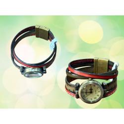 Montre bracelet en cuir aimantée