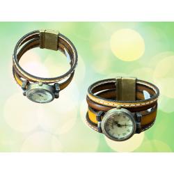 Montre bracelet en cuir aimantée
