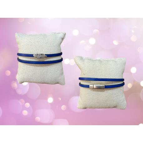 Bracelet en cuir double tour