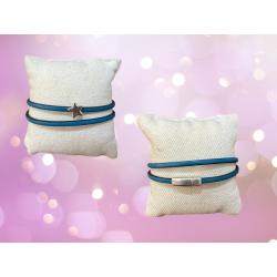 Bracelet en cuir double tour