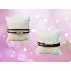 Bracelet en cuir double tour