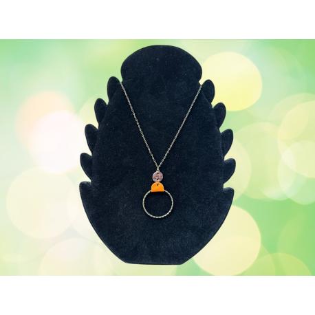Collier pendentif cuir