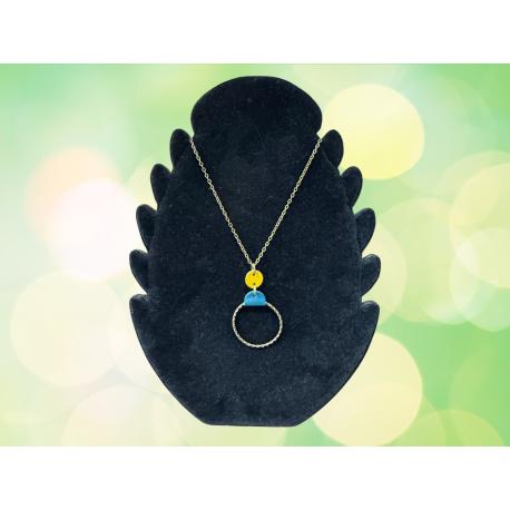 Collier pendentif cuir