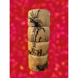 Vase en bois