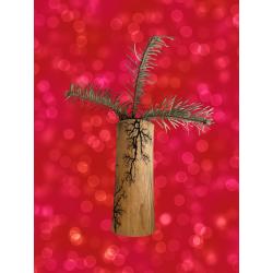 Vase en bois